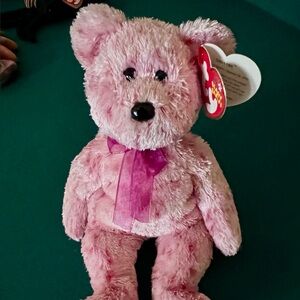 Ty Beanie Baby-Smitten the Pink Bear 8.5” with original swing tag